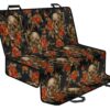 Vintage Floral Skull Pattern Print Pet Car Back Seat Cover - 86d4695b187f
