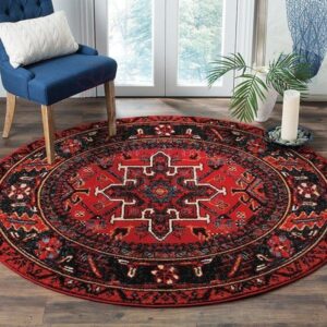 Vintage Hamadan Round Carpet Floor Rug Living Room Bedroom Decor Round Area Rug Carpet