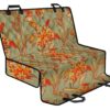Vintage Orange Bohemian Floral Print Pet Car Back Seat Cover - 2e26dd8e1a54