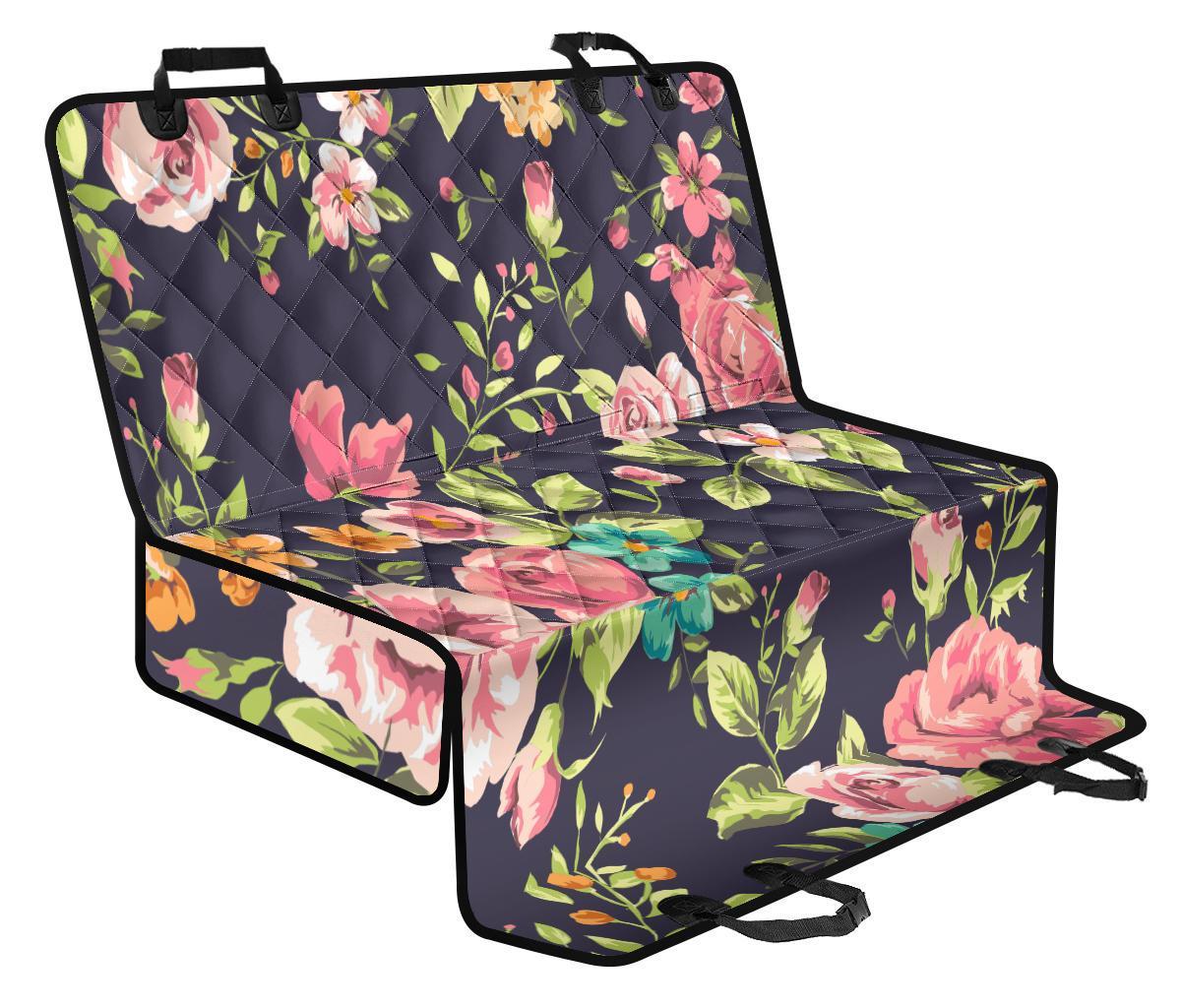 Vintage Rose Floral Flower Pattern Print Pet Car Back Seat Cover - cb8595c81788 Vintage Rose Floral Flower Pattern Print Pet Car Back Seat Cover - cb8595c81788
