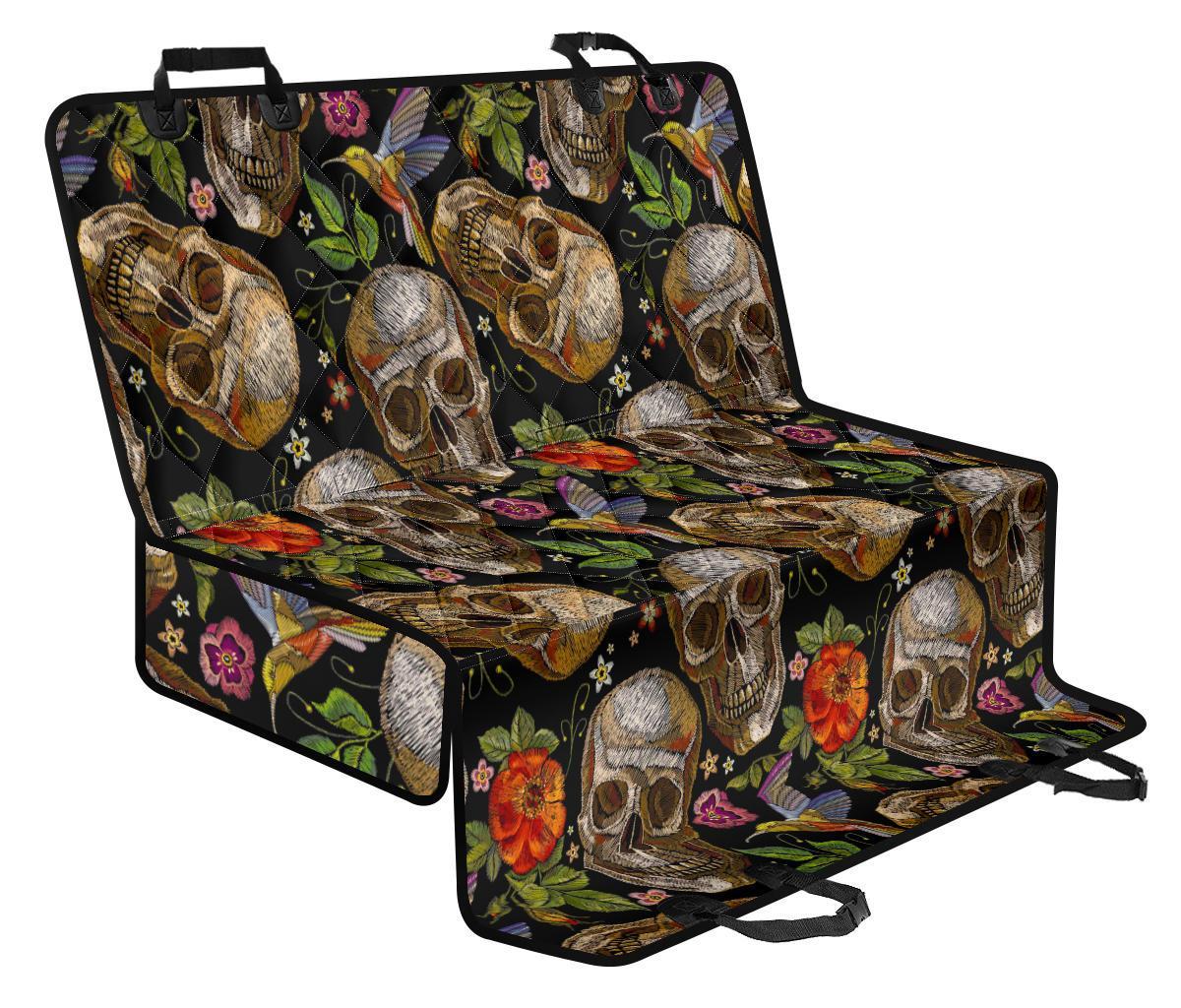Vintage Skull Pattern Print Pet Car Back Seat Cover - 4254aa07b59e Vintage Skull Pattern Print Pet Car Back Seat Cover - 4254aa07b59e