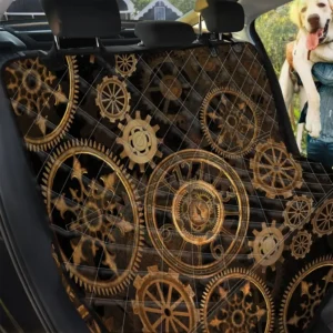 Vintage Steampunk Gears Design Car Back Seat Cover Dog Car Seat Covers - d0e3dc3ff08f