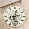 Vintage Steampunk Round Carpet Floor Rug Living Room Bedroom Decor Round Area Rug Carpet