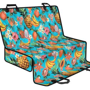 Vintage Tropical Fruits Pattern Print Pet Car Back Seat Cover - db5067856e58