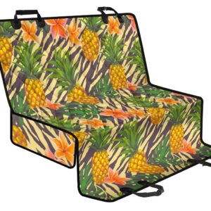 Vintage Zebra Pineapple Pattern Print Pet Car Back Seat Cover - fe118b5f6b39