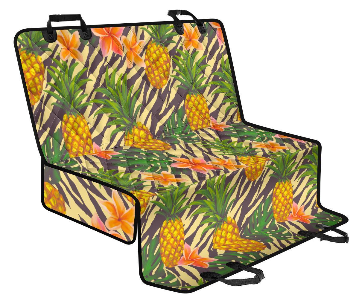 Vintage Zebra Pineapple Pattern Print Pet Car Back Seat Cover - fe118b5f6b39 Vintage Zebra Pineapple Pattern Print Pet Car Back Seat Cover - fe118b5f6b39