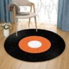Vinyl Round Carpet Floor Rug Living Room Bedroom Decor Round Area Rug Carpet