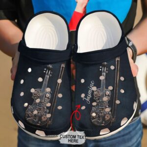 Violin Personalized Vintage Sku 2602 Crocs Crocband Clog Comfortable For Mens Womens Classic Clog Water Shoes