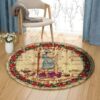 Virginia State Flag Round Carpet Floor Rug Living Room Bedroom Decor Round Area Rug Carpet