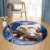 Vision Of Freedom Round Carpet Floor Rug Living Room Bedroom Decor Round Area Rug Carpet
