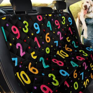 Vivid Number And Colorful Dots Car Back Seat Cover Dog Car Seat Covers - c52d4059d02b