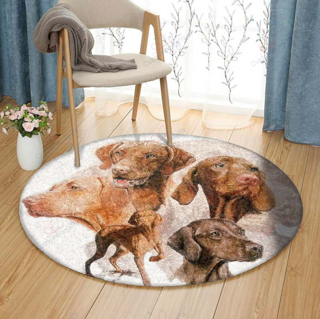Vizsla Dog Round Carpet Floor Rug Living Room Bedroom Decor Round Area Rug Carpet Vizsla Dog Round Carpet Floor Rug Living Room Bedroom Decor Round Area Rug Carpet