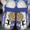 Volleyball Blue And Gold Personalized Clog Custom Crocs Comfortablefashion Style Comfortable For Women Men Kid Print 3D