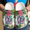 Volleyball Floral Sku 2607 Crocs Crocband Clog Comfortable For Mens Womens Classic Clog Water Shoes