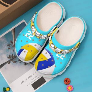 Volleyball Lover Sku 2713 Crocs Crocband Clog Comfortable For Mens Womens Classic Clog Water Shoes
