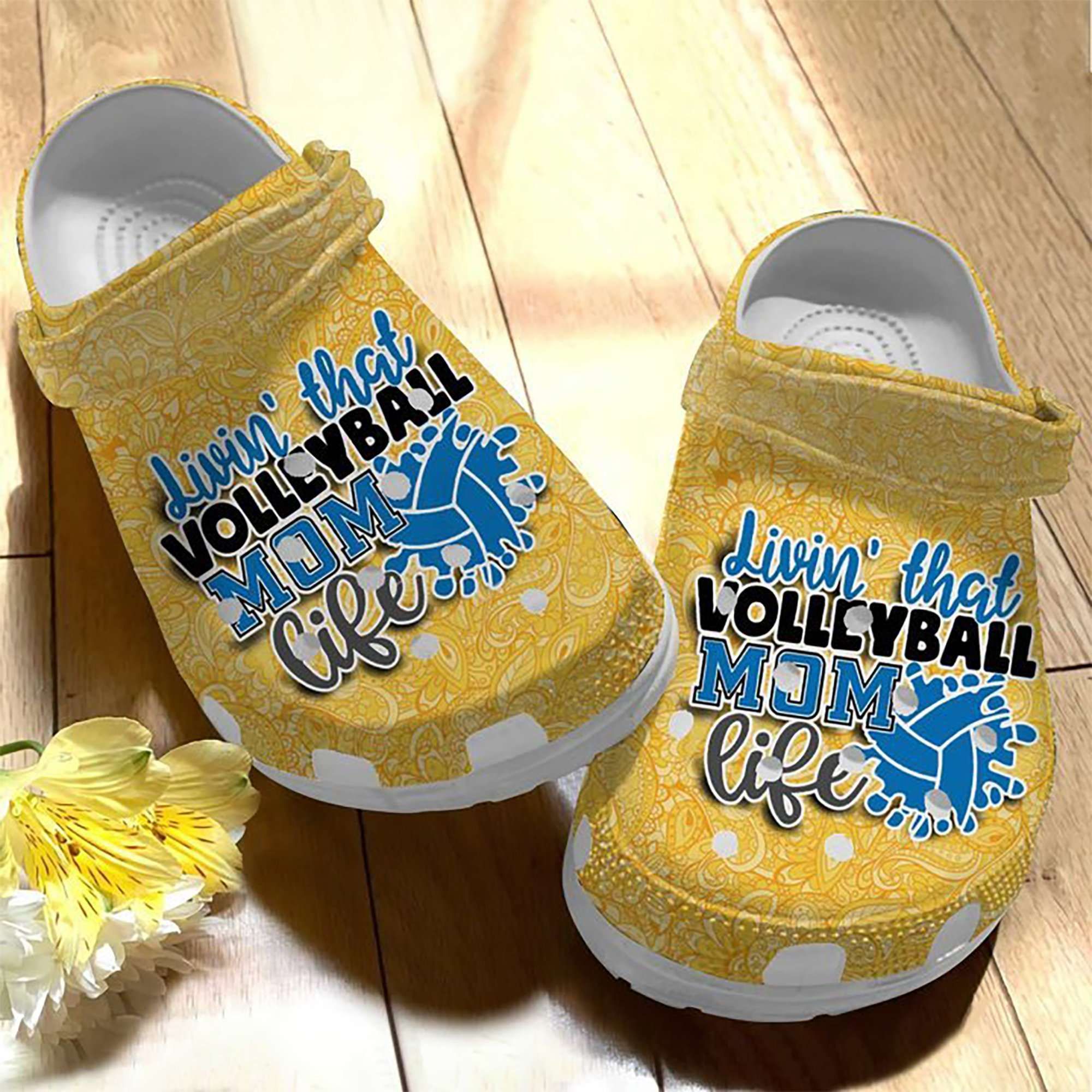 Volleyball Mom Gold Indian Doodle Ornament Crocs Clog Clog Shoes Volleyball Mom Gold Indian Doodle Ornament Crocs Clog Clog Shoes