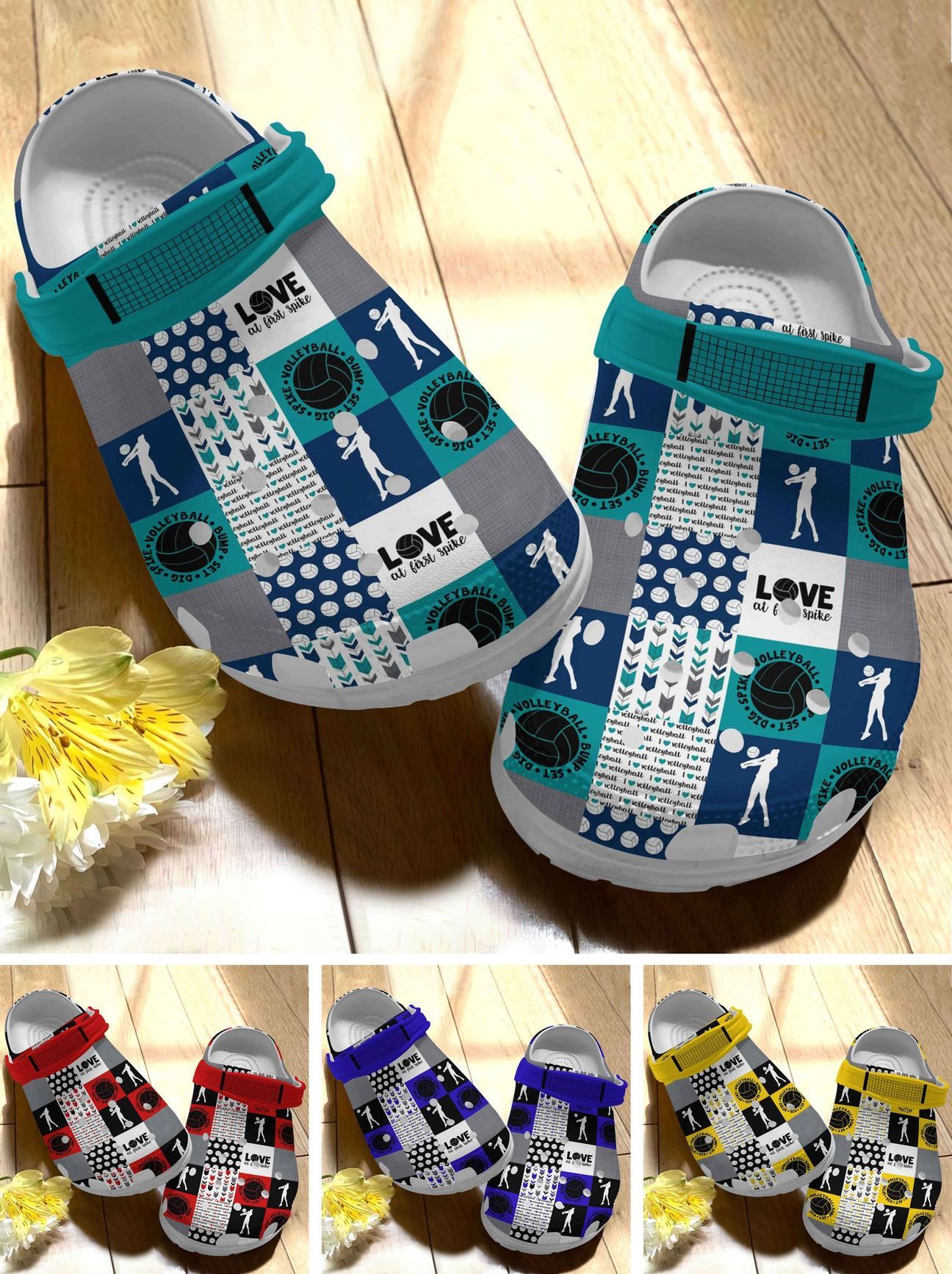 Volleyball Personalize Clog Custom Crocs Fashionstyle Comfortable For Women Men Kid Print 3D Love At First Spike Volleyball Personalize Clog Custom Crocs Fashionstyle Comfortable For Women Men Kid Print 3D Love At First Spike
