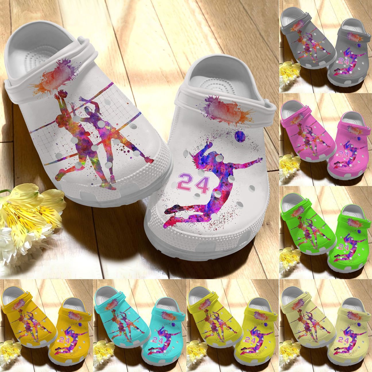 Volleyball Personalize Clog Custom Crocs Fashionstyle Comfortable For Women Men Kid Print 3D Love Volleyball Volleyball Personalize Clog Custom Crocs Fashionstyle Comfortable For Women Men Kid Print 3D Love Volleyball