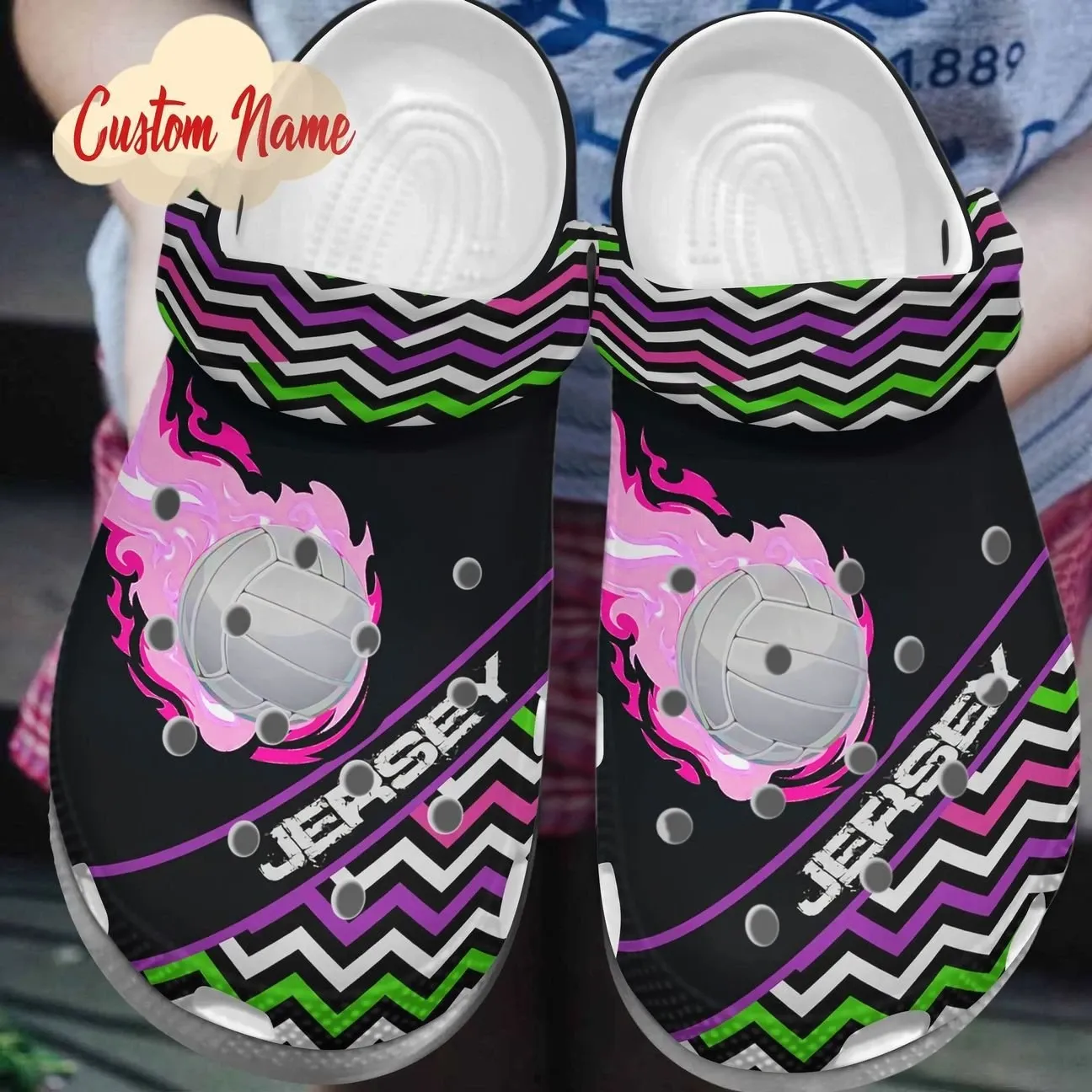 Volleyball Personalize Clog Custom Crocs Fashionstyle Comfortable For Women Men Kid Print 3D My Passion Volleyball Personalize Clog Custom Crocs Fashionstyle Comfortable For Women Men Kid Print 3D My Passion