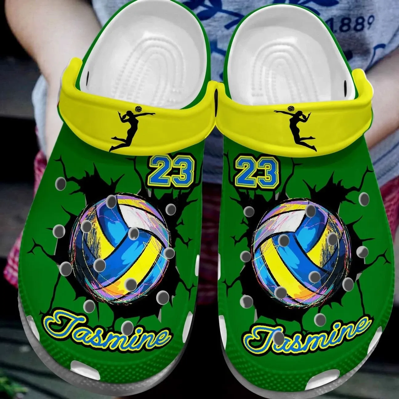 Volleyball Personalize Clog Custom Crocs Fashionstyle Comfortable For Women Men Kid Print 3D Volleyball Cracks Volleyball Personalize Clog Custom Crocs Fashionstyle Comfortable For Women Men Kid Print 3D Volleyball Cracks