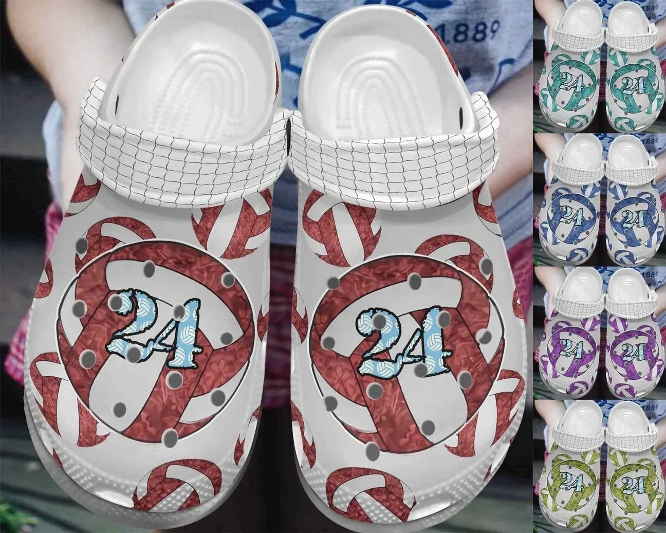 Volleyball Personalize Clog Custom Crocs Fashionstyle Comfortable For Women Men Kid Print 3D Whitesole Personalized Ball Volleyball Personalize Clog Custom Crocs Fashionstyle Comfortable For Women Men Kid Print 3D Whitesole Personalized Ball