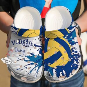 Volleyball Personalized Ball Sku 2645 Crocs Crocband Clog Comfortable For Mens Womens Classic Clog Water Shoes