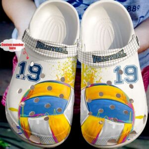 Volleyball Personalized Ball Sku 2674 Crocs Crocband Clog Comfortable For Mens Womens Classic Clog Water Shoes
