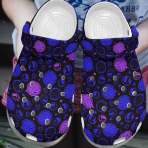 Volleyball Personalized Clog Custom Crocs Comfortablefashion Style Comfortable For Women Men Kid Print 3D Bright Volleyball Pattern