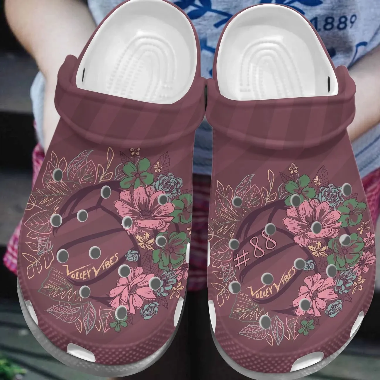 Volleyball Personalized Clog Custom Crocs Comfortablefashion Style Comfortable For Women Men Kid Print 3D Floral Volleyball Volleyball Personalized Clog Custom Crocs Comfortablefashion Style Comfortable For Women Men Kid Print 3D Floral Volleyball