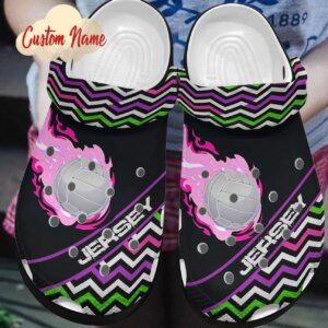Volleyball Personalized Clog Custom Crocs Comfortablefashion Style Comfortable For Women Men Kid Print 3D My Passion