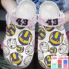 Volleyball Personalized Clog Custom Crocs Comfortablefashion Style Comfortable For Women Men Kid Print 3D Player’S Number