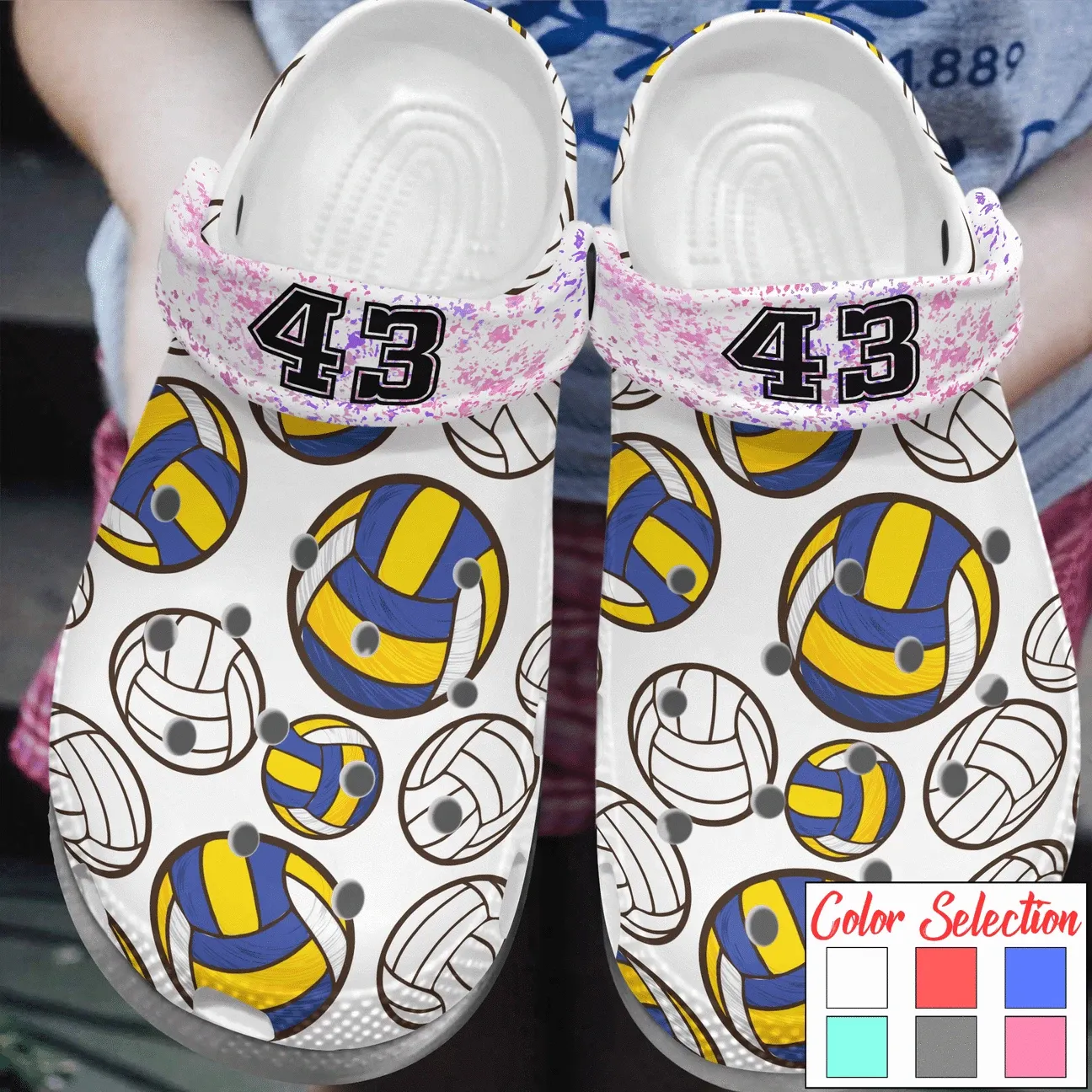 Volleyball Personalized Clog Custom Crocs Comfortablefashion Style Comfortable For Women Men Kid Print 3D Player’S Number Volleyball Personalized Clog Custom Crocs Comfortablefashion Style Comfortable For Women Men Kid Print 3D Player’S Number