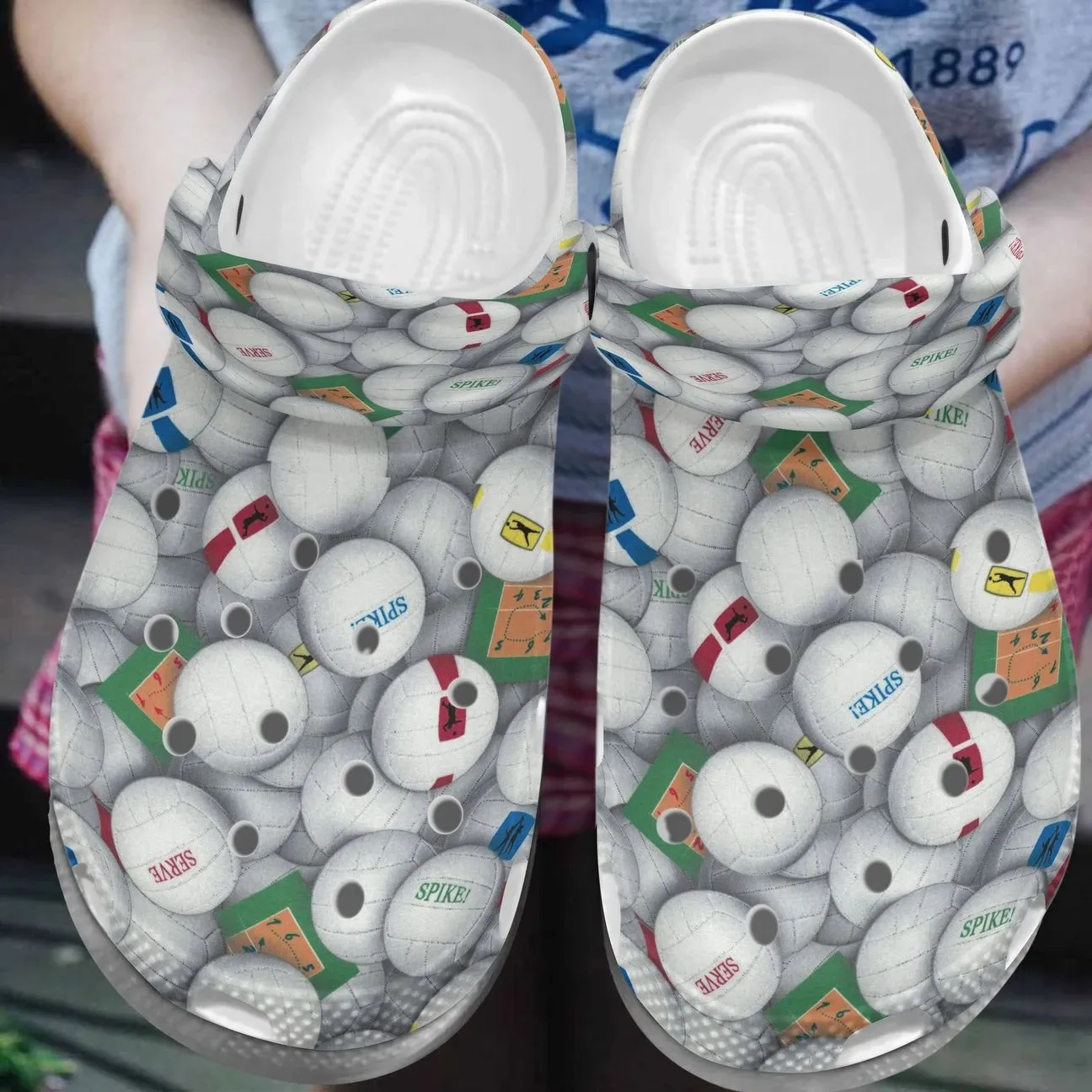 Volleyball Personalized Clog Custom Crocs Comfortablefashion Style Comfortable For Women Men Kid Print 3D Spike Volleyball Personalized Clog Custom Crocs Comfortablefashion Style Comfortable For Women Men Kid Print 3D Spike