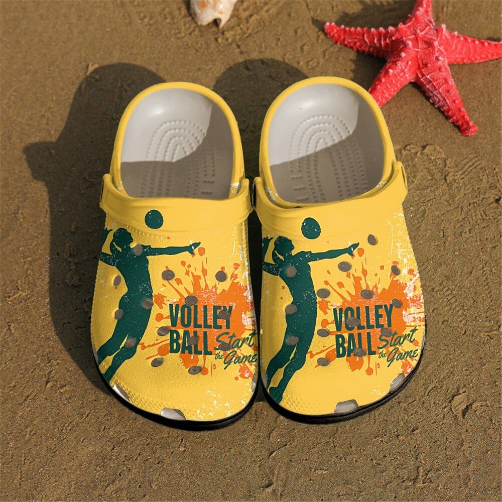 Volleyball Personalized Clog Custom Crocs Comfortablefashion Style Comfortable For Women Men Kid Print 3D Start The Game Volleyball Personalized Clog Custom Crocs Comfortablefashion Style Comfortable For Women Men Kid Print 3D Start The Game