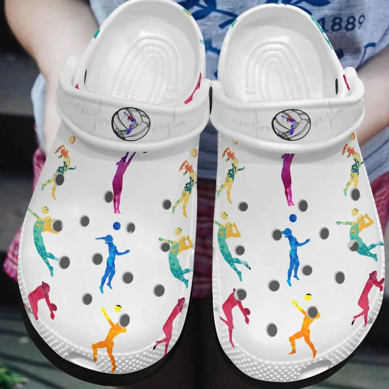 Volleyball Personalized Clog Custom Crocs Comfortablefashion Style Comfortable For Women Men Kid Print 3D Volleyball Stances Volleyball Personalized Clog Custom Crocs Comfortablefashion Style Comfortable For Women Men Kid Print 3D Volleyball Stances