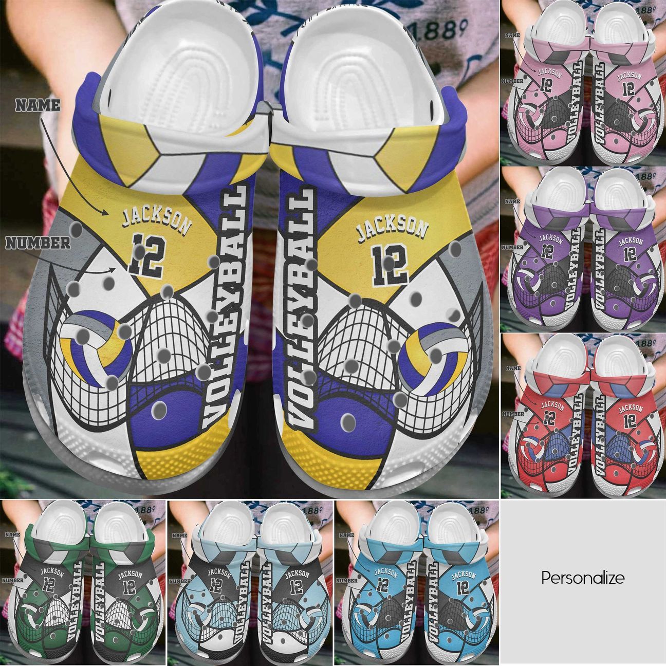 Volleyball Personalized Clog Custom Crocs Comfortablefashion Style Comfortable For Women Men Kid Print 3D Volleyball V1 Volleyball Personalized Clog Custom Crocs Comfortablefashion Style Comfortable For Women Men Kid Print 3D Volleyball V1