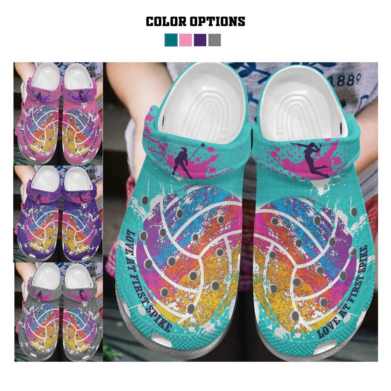 Volleyball Personalized Clog Custom Crocs Comfortablefashion Style Comfortable For Women Men Kid Print 3D Volleyball V2 Volleyball Personalized Clog Custom Crocs Comfortablefashion Style Comfortable For Women Men Kid Print 3D Volleyball V2