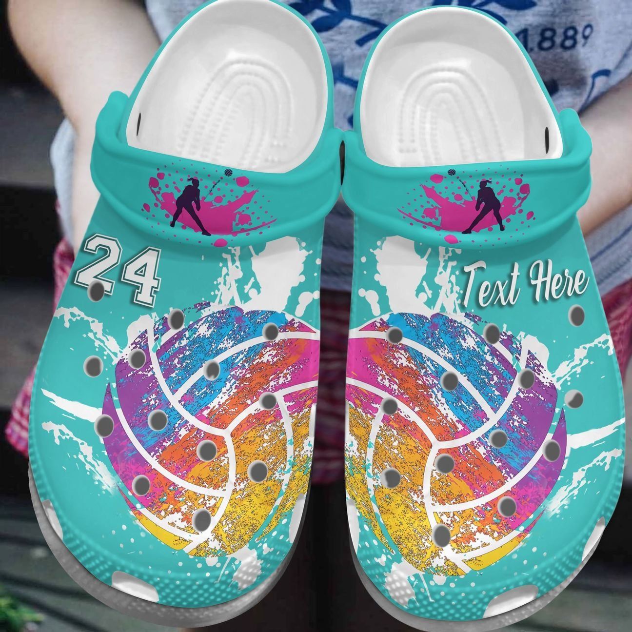 Volleyball Personalized Clog Custom Crocs Comfortablefashion Style Comfortable For Women Men Kid Print 3D Watercolor Volleyball Volleyball Personalized Clog Custom Crocs Comfortablefashion Style Comfortable For Women Men Kid Print 3D Watercolor Volleyball