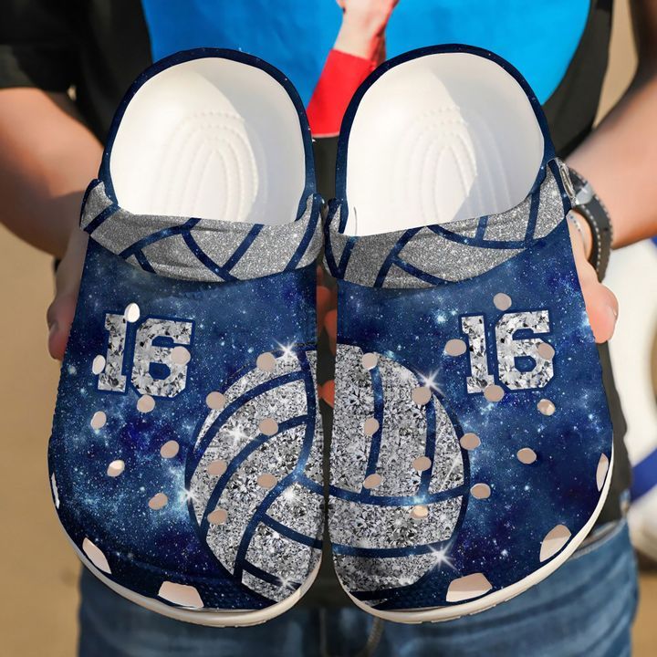 Volleyball Personalized Diamond Blue Galaxy Sku 2652 Crocs Crocband Clog Comfortable For Mens Womens Classic Clog Water Shoes Volleyball Personalized Diamond Blue Galaxy Sku 2652 Crocs Crocband Clog Comfortable For Mens Womens Classic Clog Water Shoes