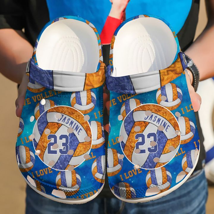 Volleyball Personalized I Love Sku 2623 Crocs Crocband Clog Comfortable For Mens Womens Classic Clog Water Shoes Volleyball Personalized I Love Sku 2623 Crocs Crocband Clog Comfortable For Mens Womens Classic Clog Water Shoes