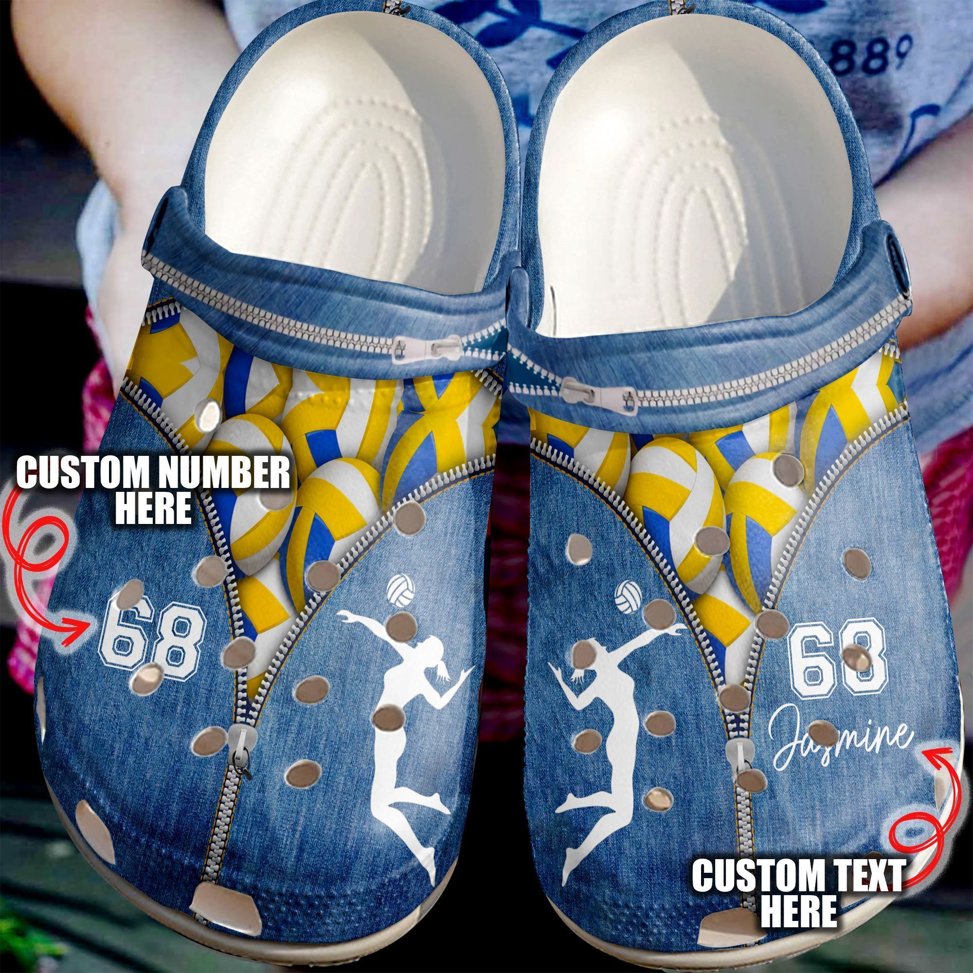 Volleyball Personalized Jeans Zipper Sku 2685 Crocs Crocband Clog Comfortable For Mens Womens Classic Clog Water Shoes Volleyball Personalized Jeans Zipper Sku 2685 Crocs Crocband Clog Comfortable For Mens Womens Classic Clog Water Shoes
