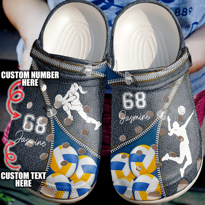 Volleyball Personalized Leather Zipper Sku 2626 Crocs Crocband Clog Comfortable For Mens Womens Classic Clog Water Shoes Volleyball Personalized Leather Zipper Sku 2626 Crocs Crocband Clog Comfortable For Mens Womens Classic Clog Water Shoes