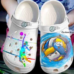 Volleyball Personalized Lover Club Sku 2657 Crocs Crocband Clog Comfortable For Mens Womens Classic Clog Water Shoes