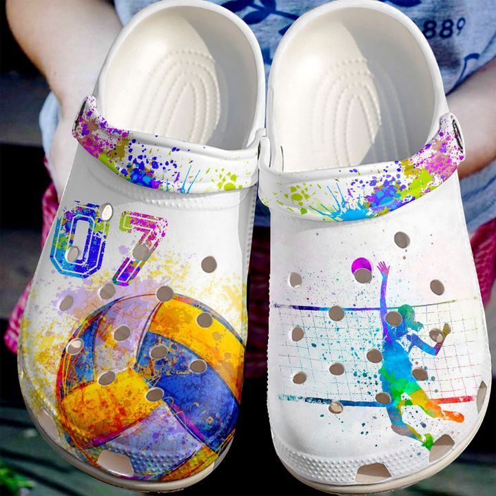 Volleyball Personalized Splatter Sku 2681 Crocs Crocband Clog Comfortable For Mens Womens Classic Clog Water Shoes Volleyball Personalized Splatter Sku 2681 Crocs Crocband Clog Comfortable For Mens Womens Classic Clog Water Shoes