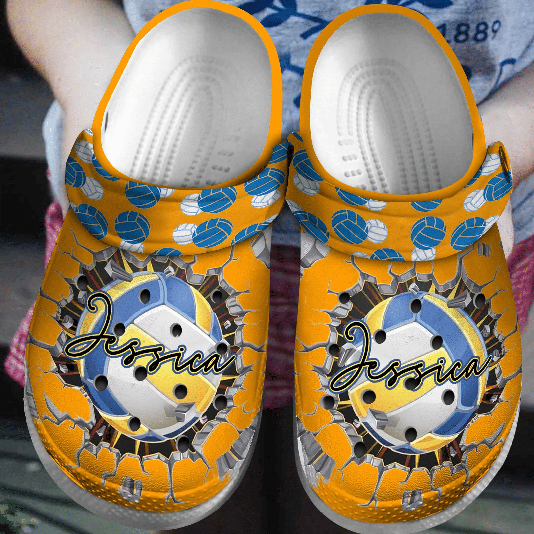 Volleyball With Wall Damage Shoes Clog – Funny Sport Crocs Clog Crocbland Clog Birthday Gift For Man Woman Volleyball With Wall Damage Shoes Clog – Funny Sport Crocs Clog Crocbland Clog Birthday Gift For Man Woman