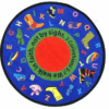 Walk In Faith Round Carpet Floor Rug Living Room Bedroom Decor Round Area Rug Carpet