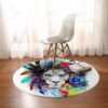 Water Colour Lion Round Carpet Floor Rug Living Room Bedroom Decor Round Area Rug Carpet