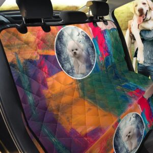Watercolor Cute Pomeranian Dog Art Design Car Back Seat Cover Dog Car Seat Covers - de8ba770ba4c