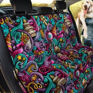 Watercolor Pattern Birthday Car Back Seat Cover Dog Car Seat Covers - b8078c1d6b77