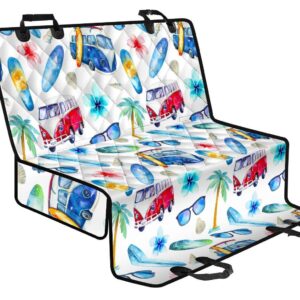 Watercolor Surfing Pattern Print Pet Car Back Seat Cover - b91dcc177606